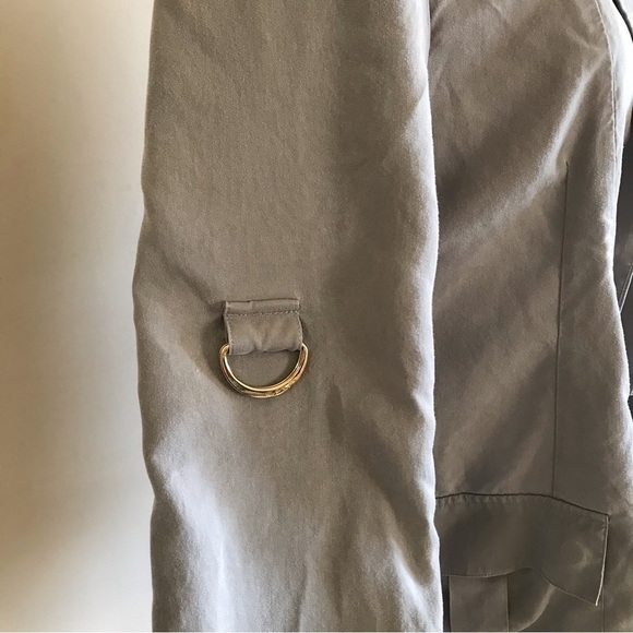 GUESS Marciano Malik Soft Blazer Jacket Lyocel Grey Small​ Snap Flap Pockets - Picture 6 of 8